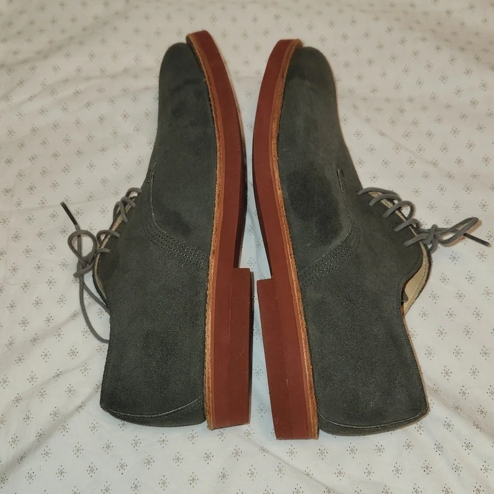 NWOT Walk-Over Derby gray suede men's lace-up shoes sz 10